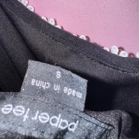 Black Sleeveless Dress with Floral Trim - Picture 2 of 6